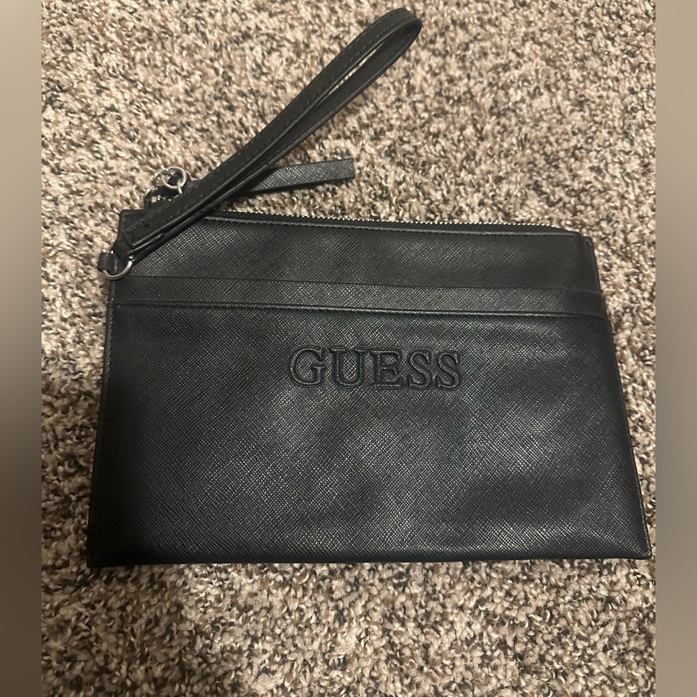 Guess black wrist wallet